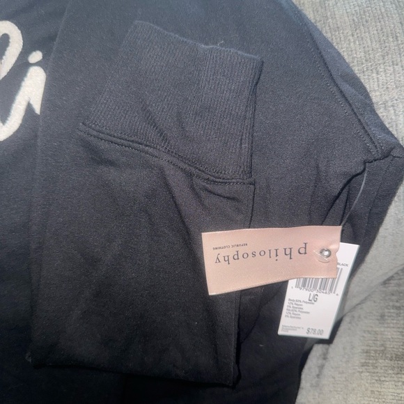 Philosophy Black Sweater with White Detail - Picture 3 of 3